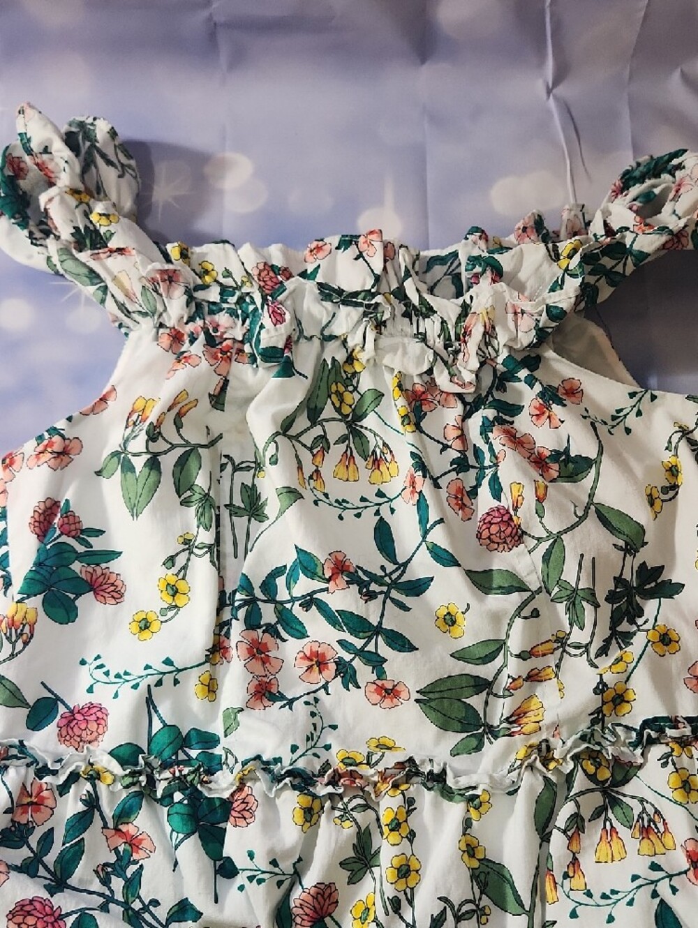 Nautica Jeans Women’s Floral Maxi Dress With On Or Off Shoulder 💯% Cotton - Picture 3 of 12